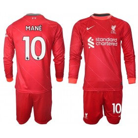 Jalkapallo Pelipaidat/Peliasut Liverpool Mane 10 Lasten Kotipaita 2021-2022 Pitkähihainen